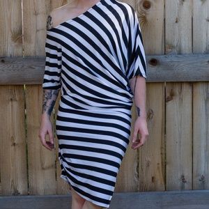 Assymetrical Striped Dress